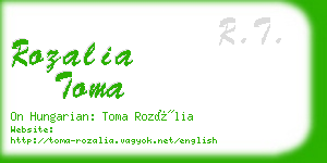 rozalia toma business card